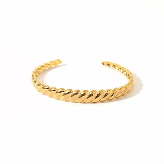Gold Twisted Cuff Bracelet