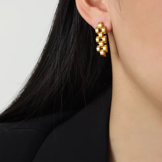 Chunky Chain Link Drop Earrings