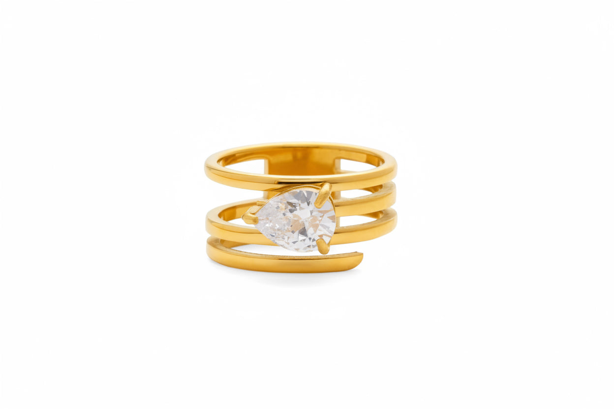 Luxury Zirconia Gold Rings Collection