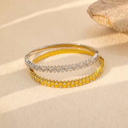 Floral Crystal Bangle