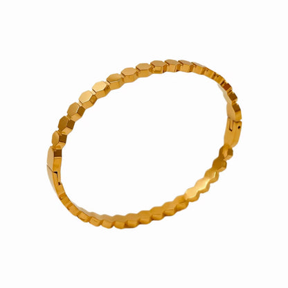 Honeycomb Geometric Gold Bracelet
