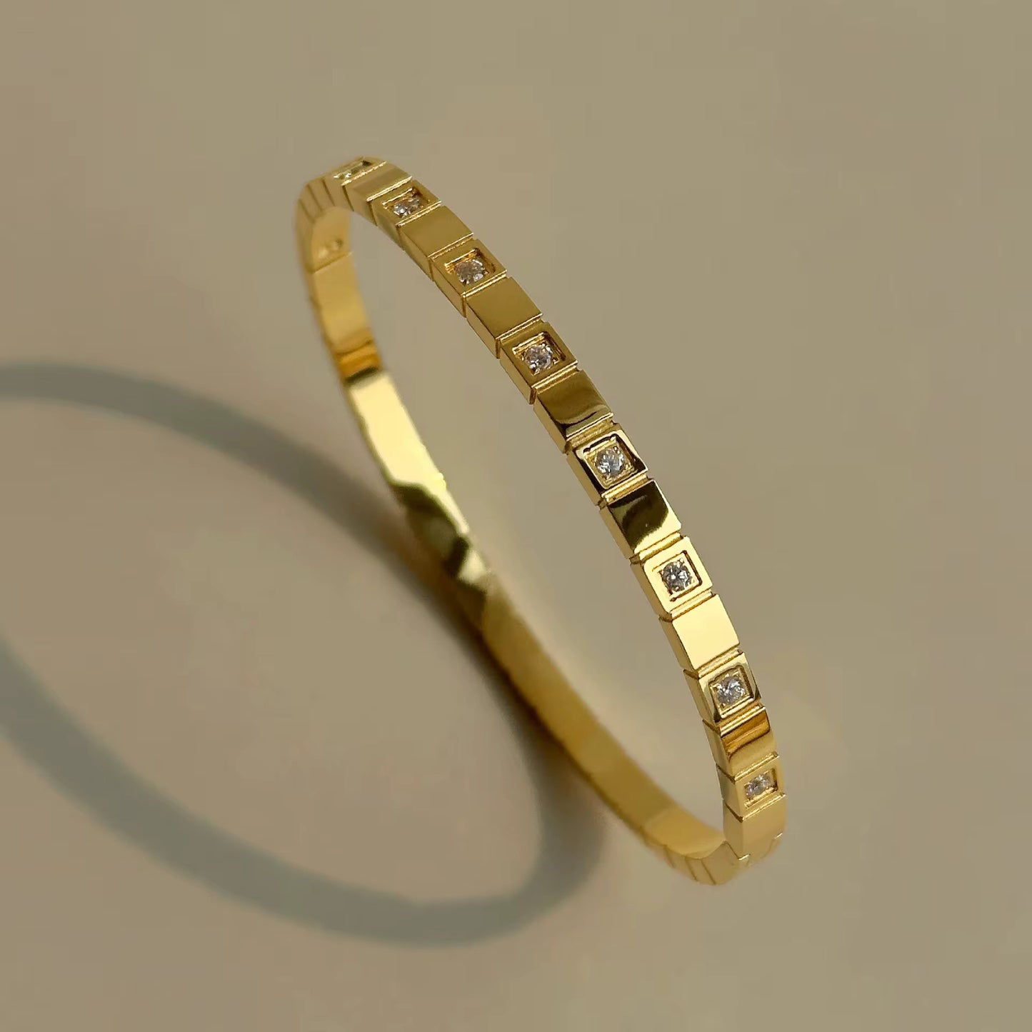 Square Crystal Link Bangle