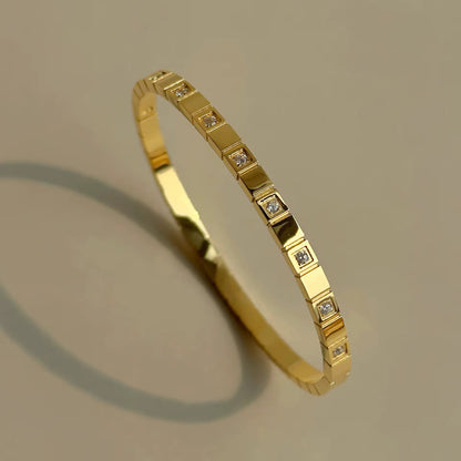 Square Crystal Link Bangle