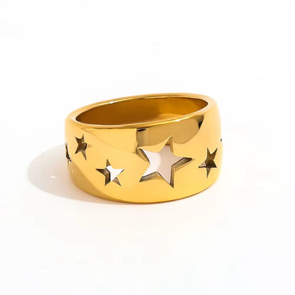 Golden Star Band Ring