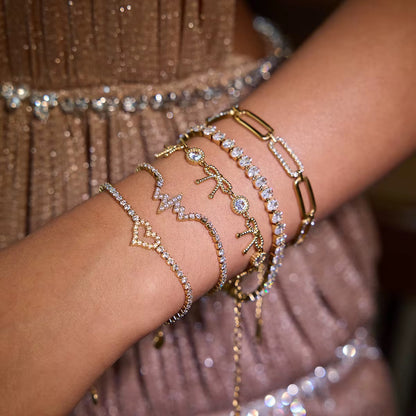 Oval Crystal Tennis Bracelet