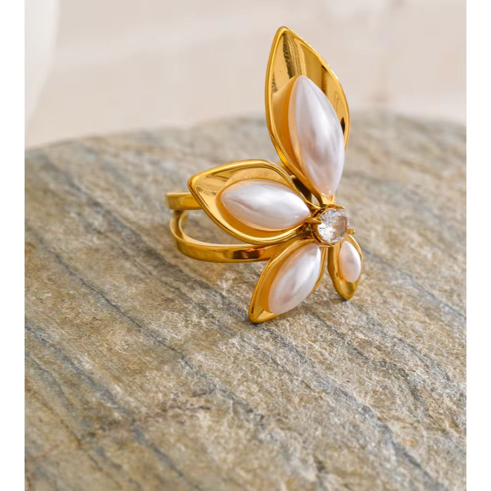 Pearl Bloom Statement Ring