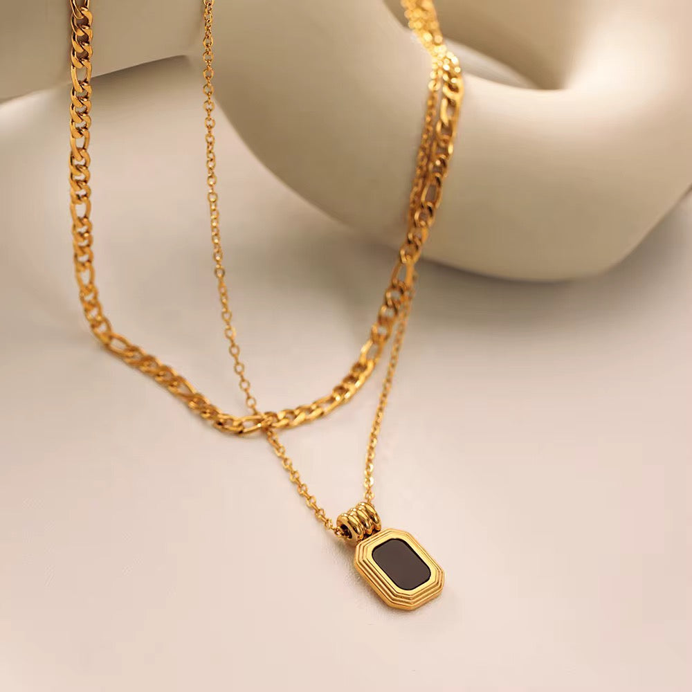 Black Pendant Necklace