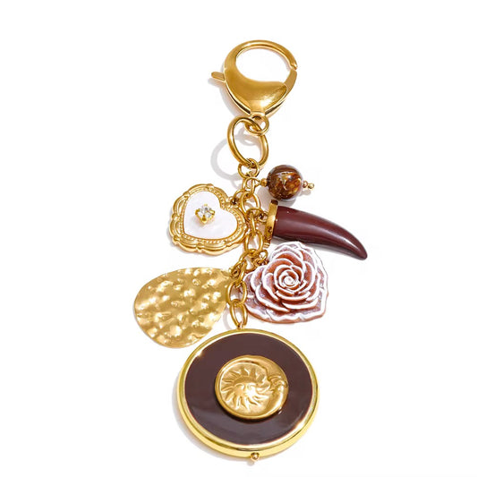 Vintage Medallion Charm Keychain