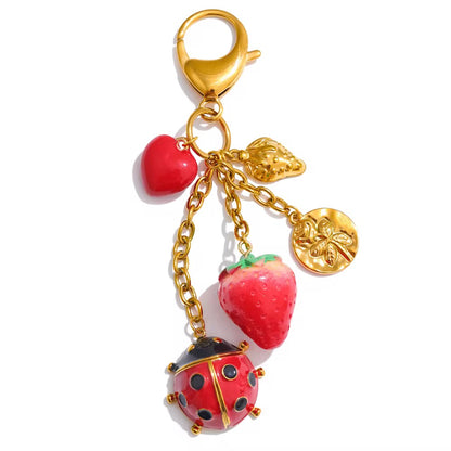 Strawberry Charm Keychain