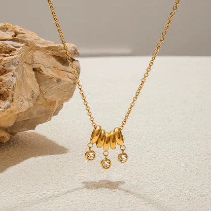 Golden Trio Charm Necklace