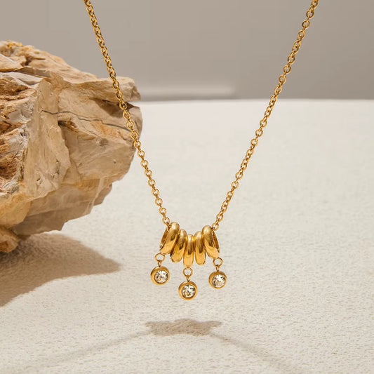 Golden Trio Charm Necklace