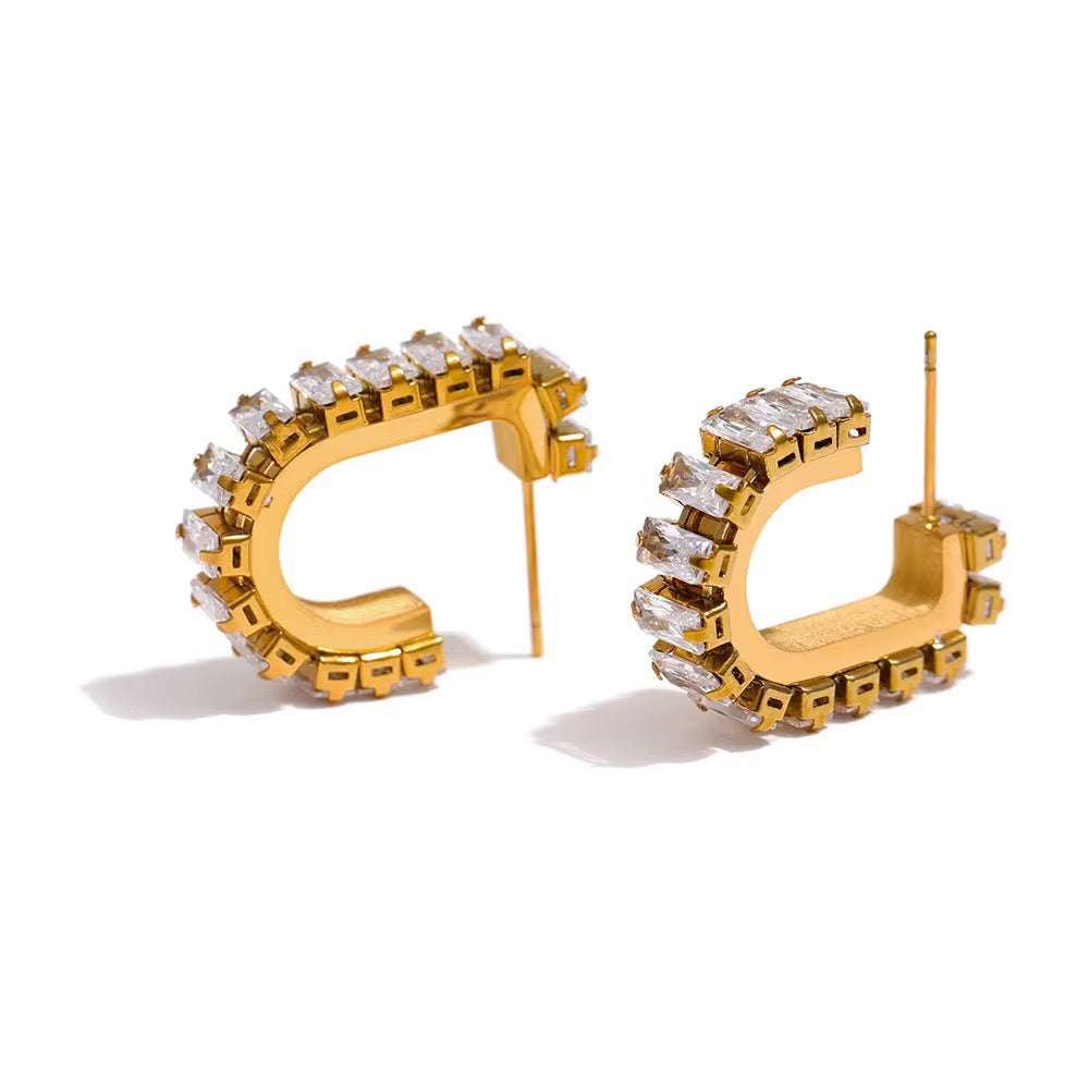 Radiance Crystal Hoop Earrings