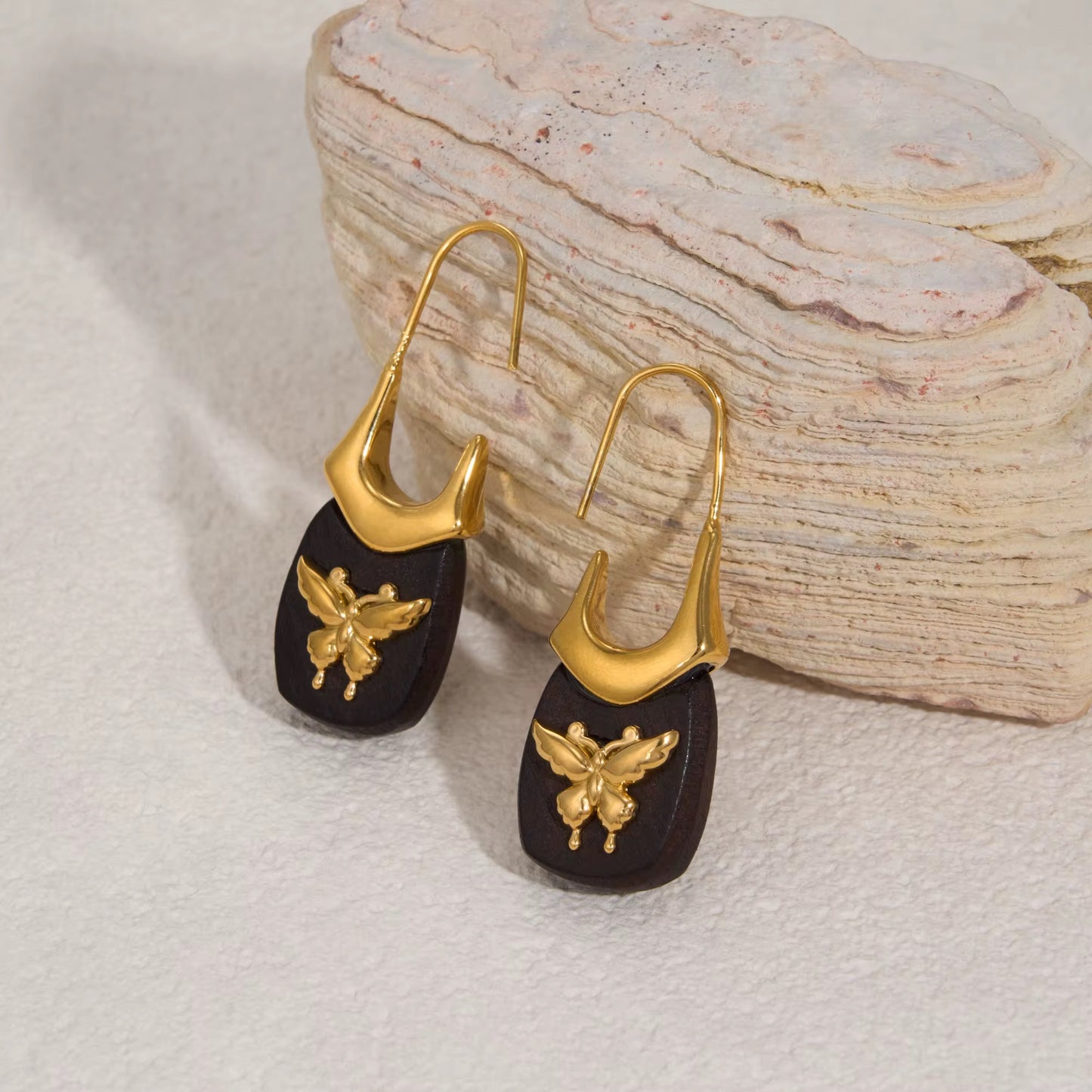 Midnight Butterfly Drop Earrings