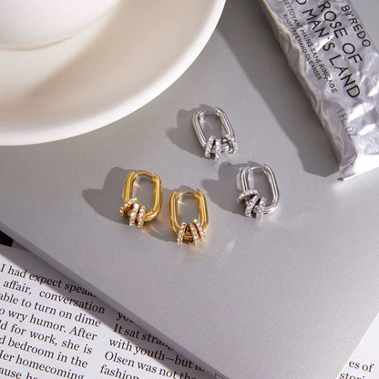 Monaco Crystal Hoop Earrings