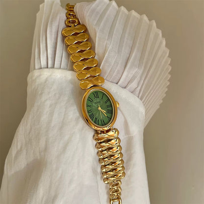 Vintage Roman Oval Watch