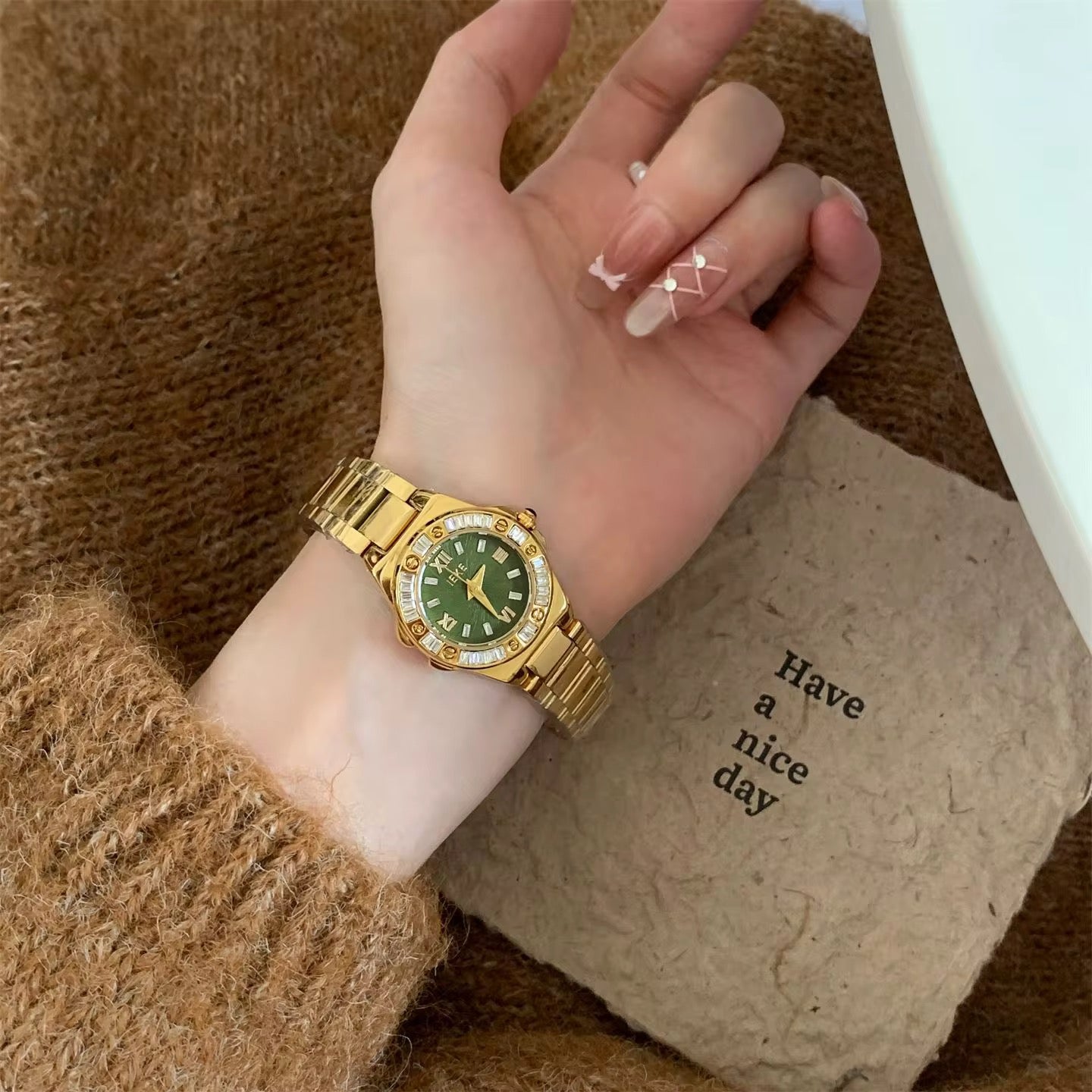 Emerald Crystal Luxe Watch
