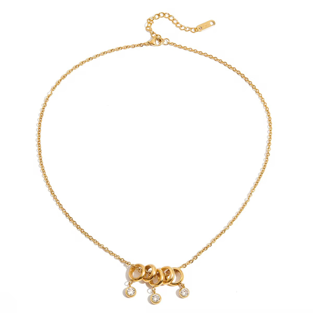 Golden Trio Charm Necklace