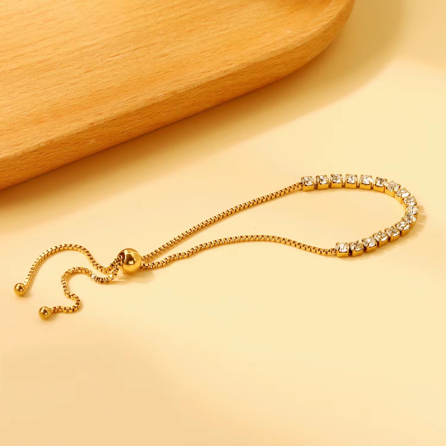 Crystal Tennis Adjustable Bracelet