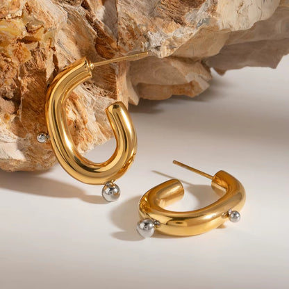 Luna Curve Hoop Earrings