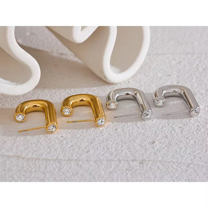 Bold Gold U-Hoop Earrings