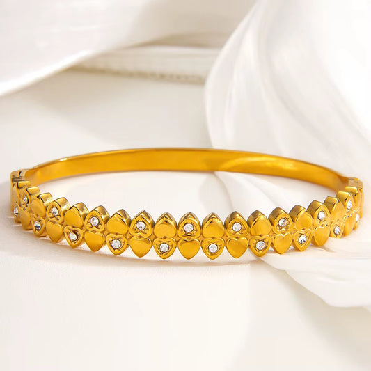 Floral Crystal Bangle
