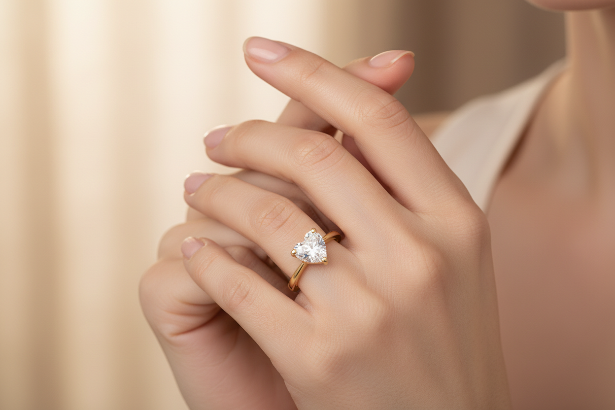 Classic Heart Zircon Ring