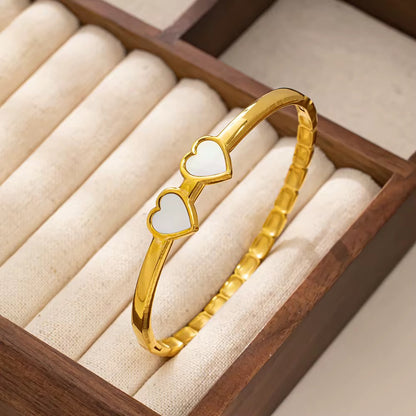 Twin Heart Bangle