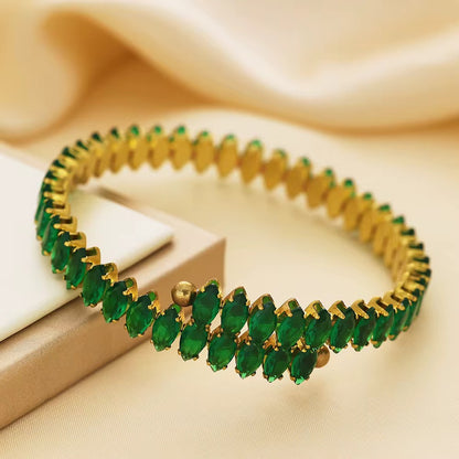 Luxury Emerald Green Zirconia Bracelet