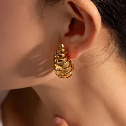 Spiral Sculpt Statement Earrings