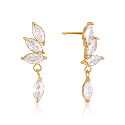 Aurora Leaf Drop Earrings