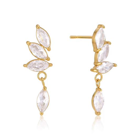 Aurora Leaf Drop Earrings