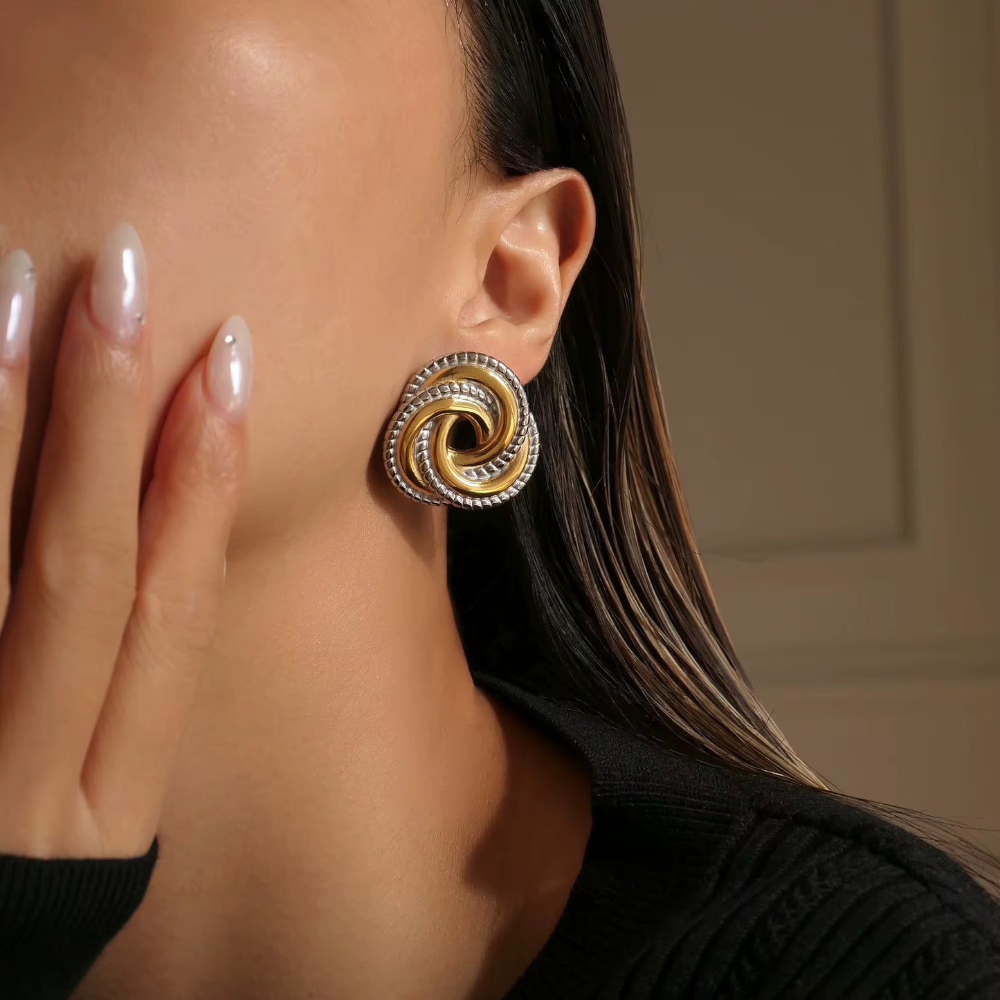 Dual Knot Luxe Earrings