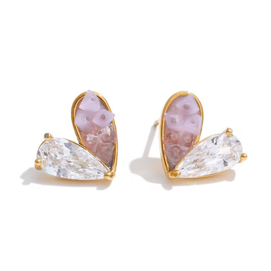 Blush Crystal Statement Earrings