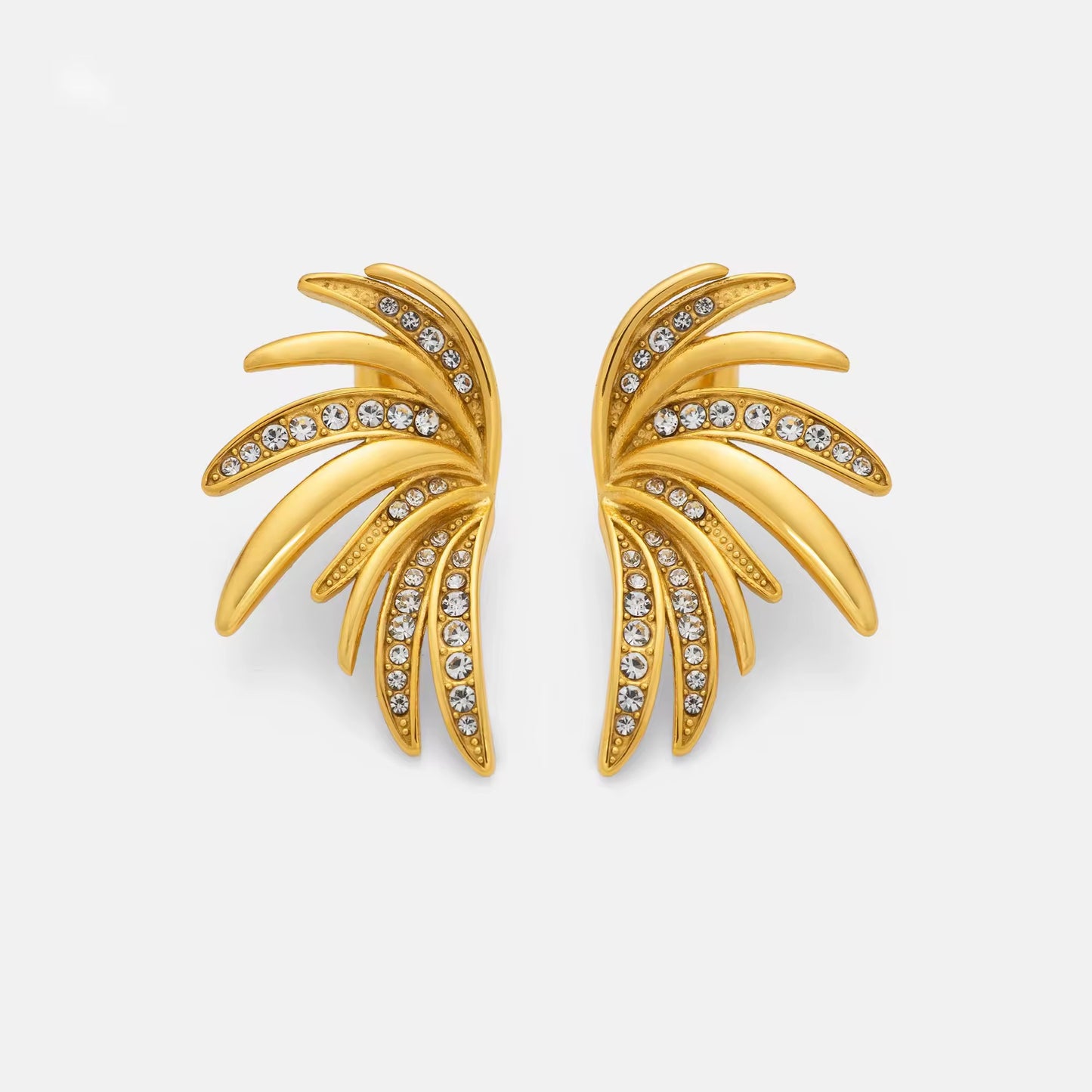 Golden Radiance Crystal Earrings