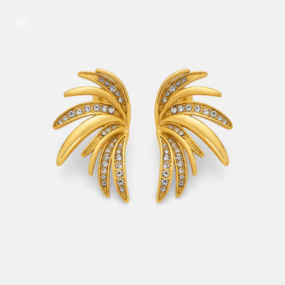 Golden Radiance Crystal Earrings