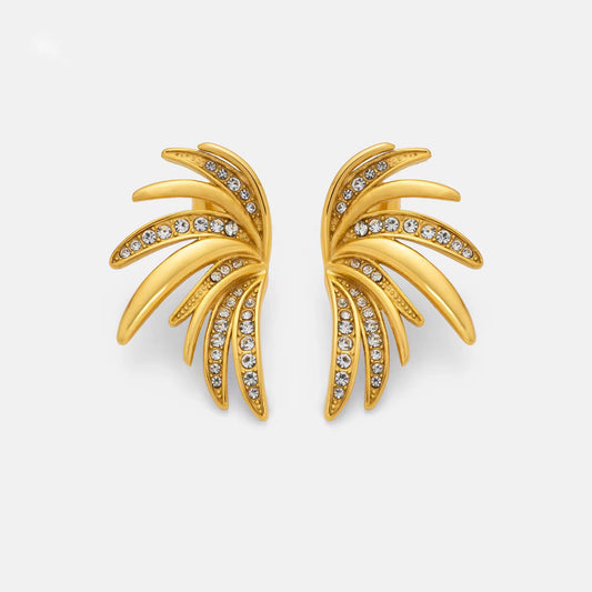 Golden Radiance Crystal Earrings