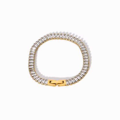 Baguette Crystal Tennis Bracelet