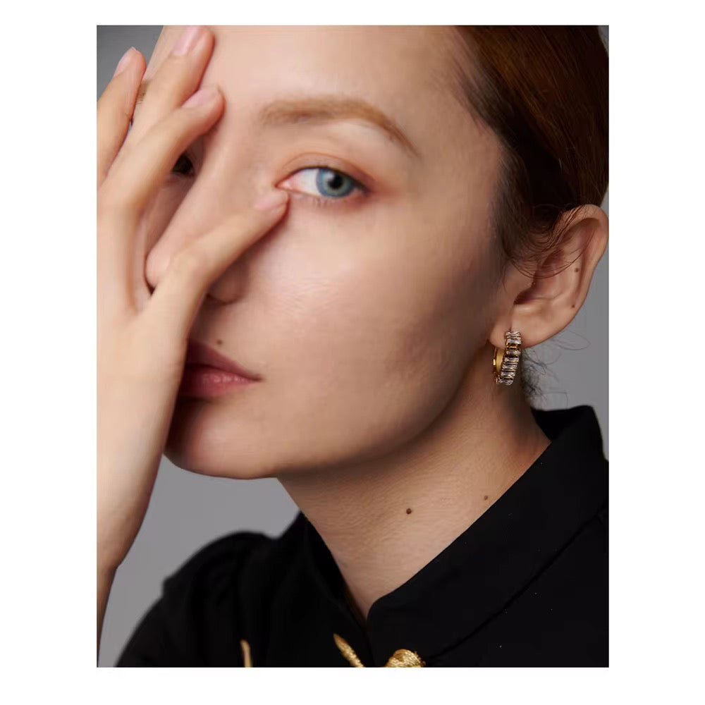 Radiance Crystal Hoop Earrings