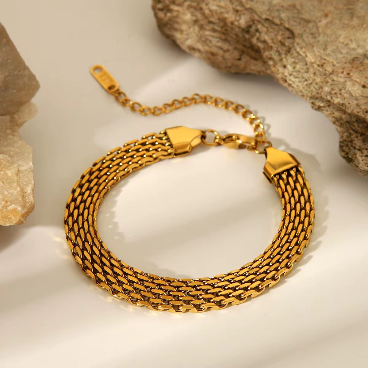 Multi-Strand Gold Mesh Bracelet