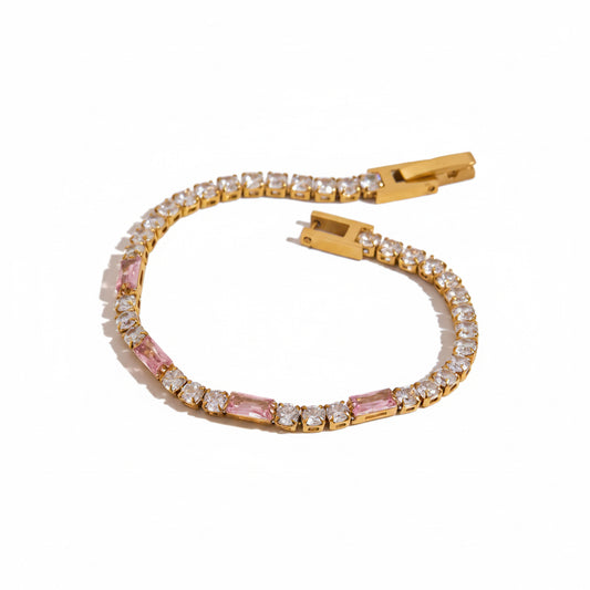 Blush Crystal Tennis Bracelet