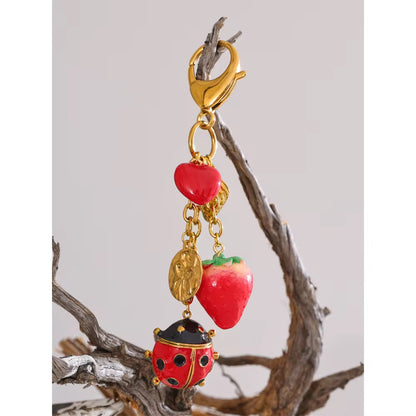 Strawberry Charm Keychain