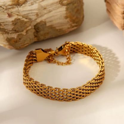 Multi-Strand Gold Mesh Bracelet