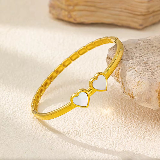 Twin Heart Bangle