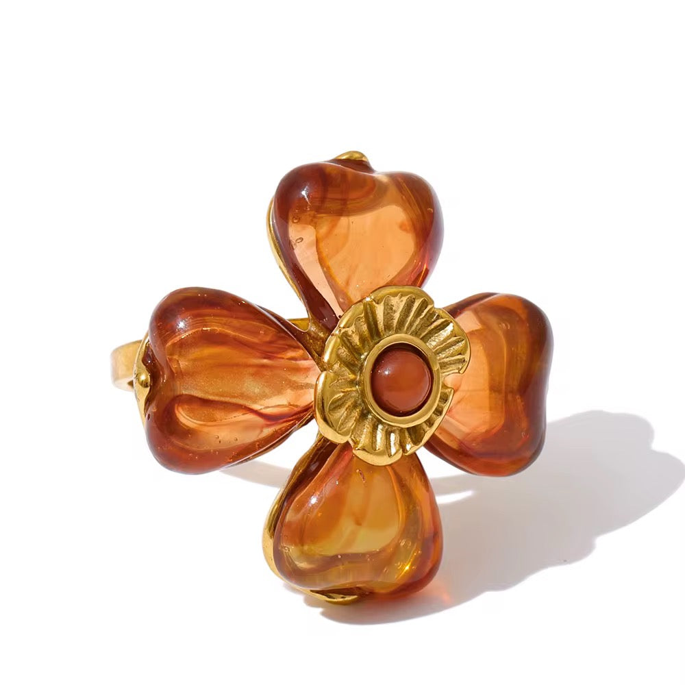 Colourful Resin Flower Necklace Sets