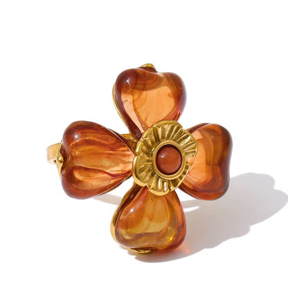 Colourful Resin Flower Necklace Sets