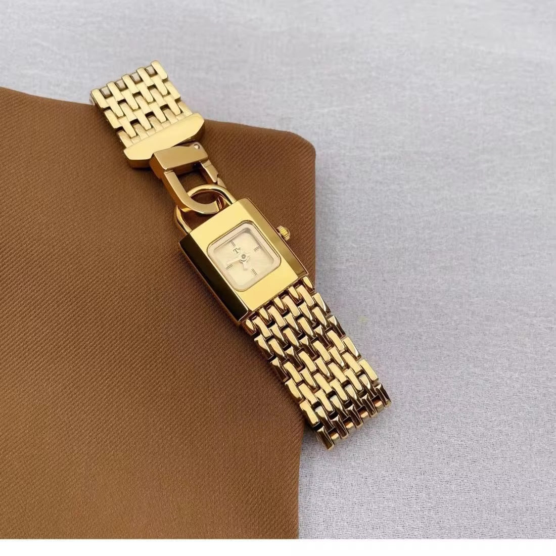 Golden Lock Charm Watch