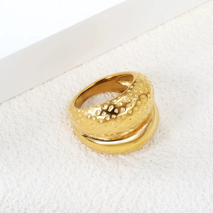 Dual Texture Dome Ring