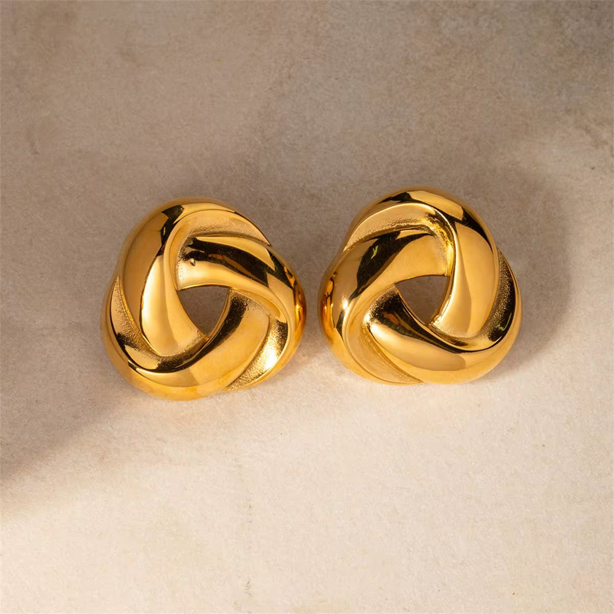 Intertwined Knot Stud Earrings
