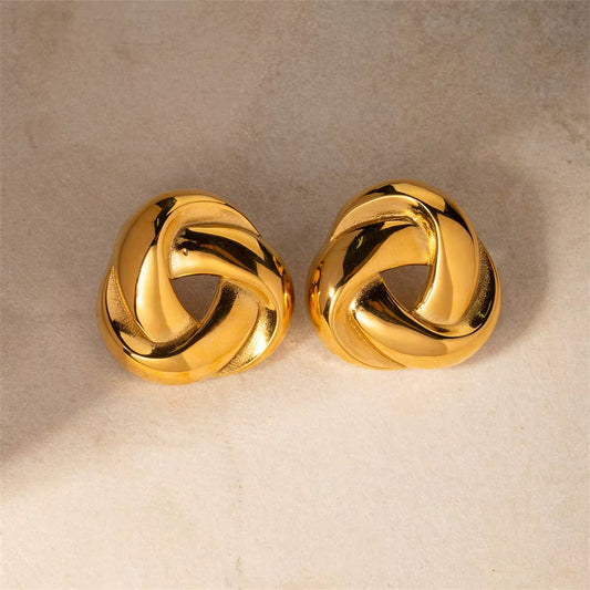 Intertwined Knot Stud Earrings