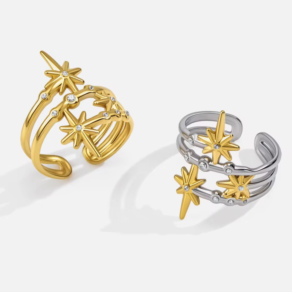 Celestial Starburst Adjustable Ring